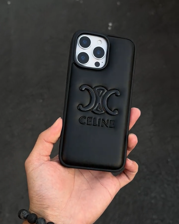 賽琳皮質壓紋立標手機殼